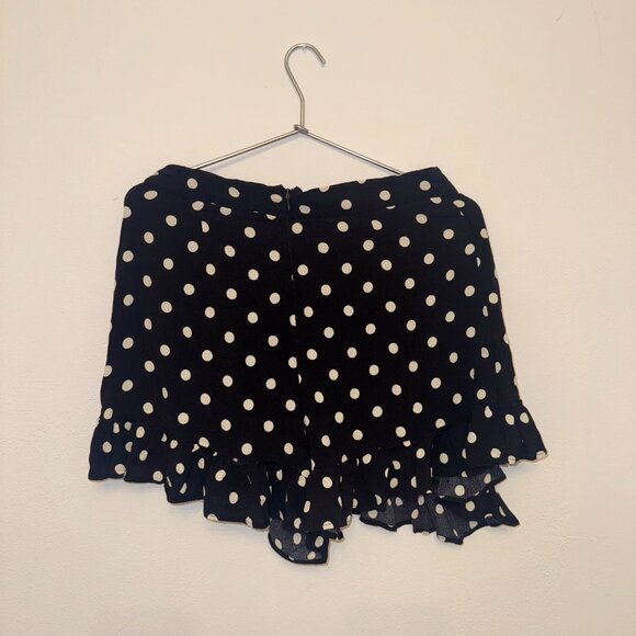 Zara Black and White Poke-A-Dot Skirt - Picture 2 of 3